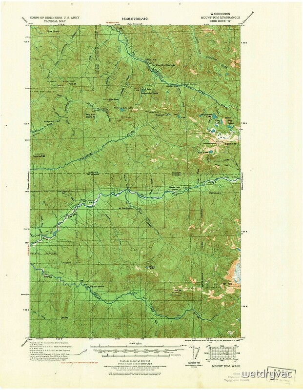 "USGS Topo Map Washington State WA Mount Tom 242571 1939 ...