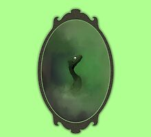 A green dragon emerging from the mist by astralsid