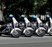 US Capitol Police Motorcycles by Barrie Woodward