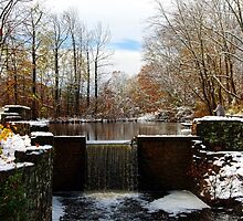Davidson's Mill Pond with just a Dusting by Debra Fedchin