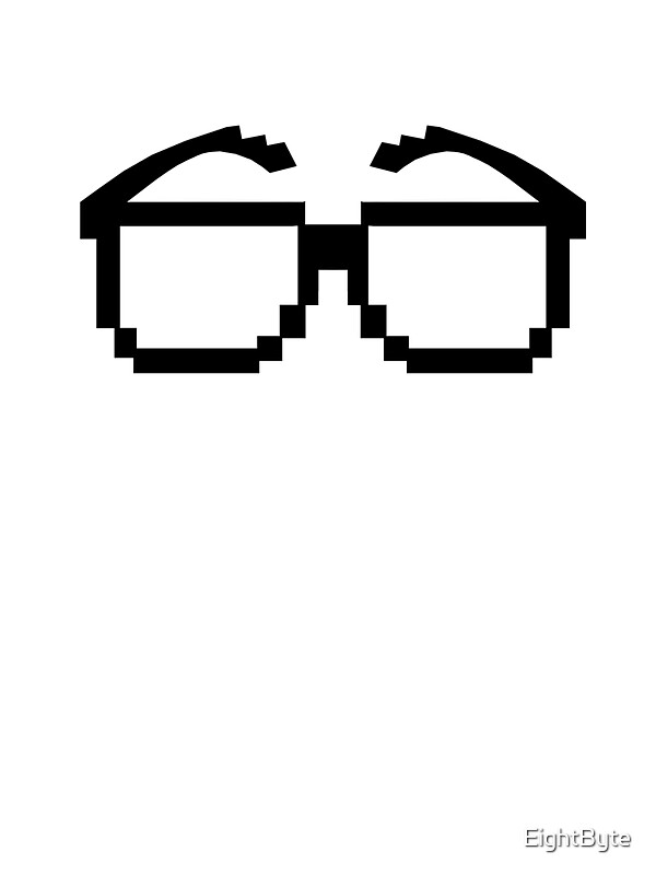 Pixel Glasses Stickers By Eightbyte Redbubble