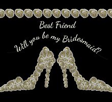 Best Friend Will You Be My Bridesmaid White Rose Handbag & Shoe Design by Samantha Harrison