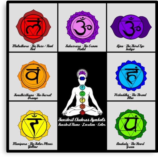 quot yoga reiki seven chakras symbols chart quot canvas prints by quot yoga reiki seven chakras symbols chart quot canvas prints by