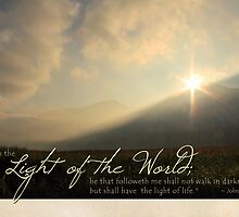 "I am the Light of the World" (Greeting Card) by Tracy Friesen
