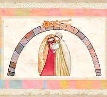 Christmas nativity scene: Jesus Christ , Joseph, Mary by vimasi