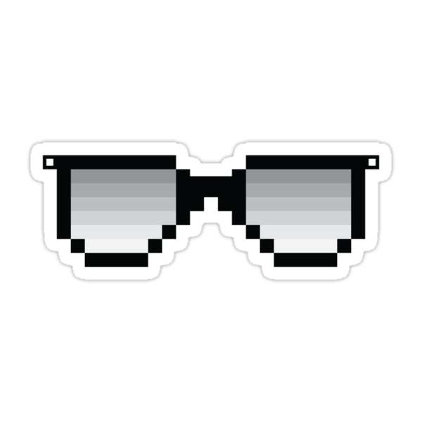 "8bit sunglasses" Stickers by squidyes | Redbubble