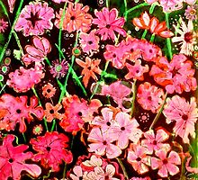 Pink Flower Etching No.1 by Belinda "BillyLee" NYE (Printmaker)