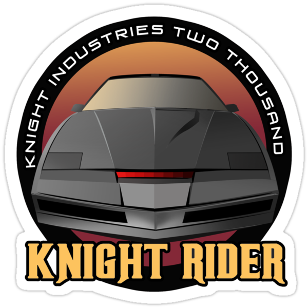 "Knight Rider Logo KITT Car" Stickers by Creative Spectator | Redbubble