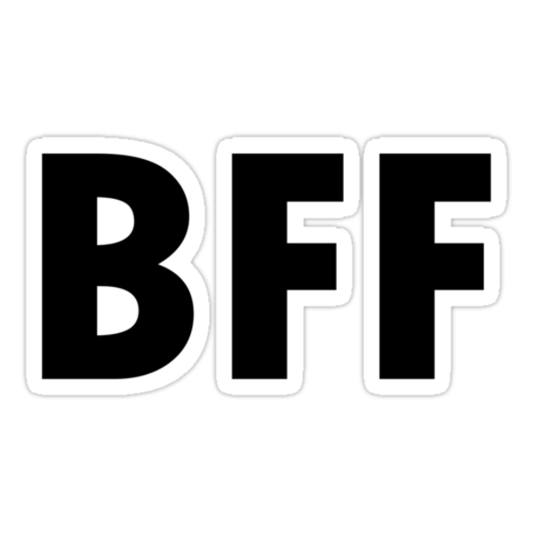 Bff T Shirt Stickers By Mcella Gregor Redbubble
