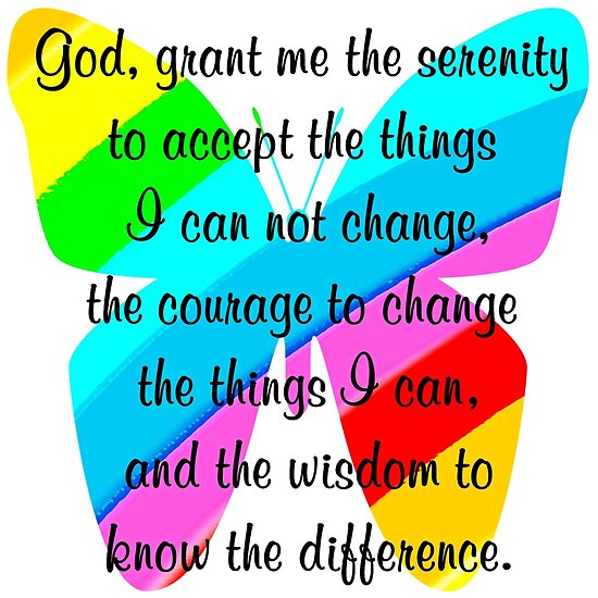 printable serenity prayer with butterflys
