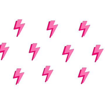 Pink Lightning Bolt Sticker Pack Sticker For Sale By Stickersbymegs