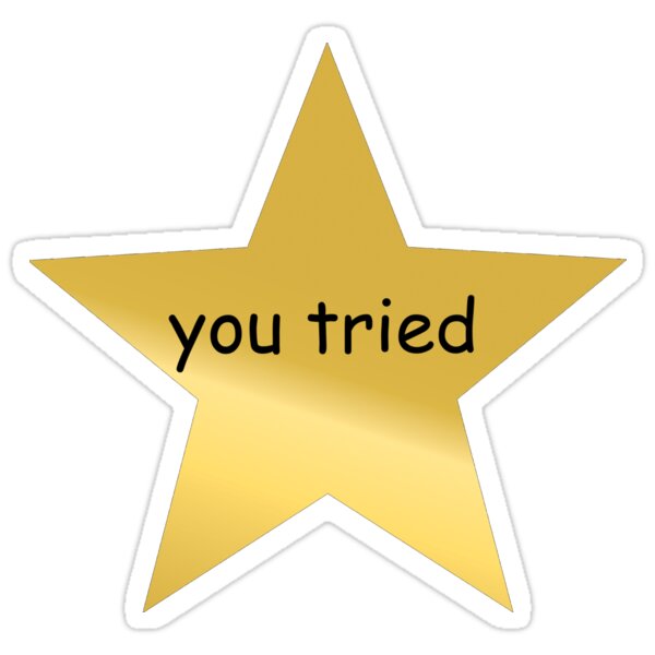 "You Tried" Stickers by Noelle Menigoz | Redbubble