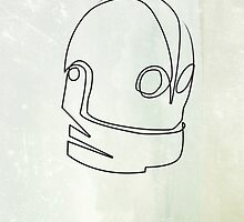 One Line Iron Giant by quibe