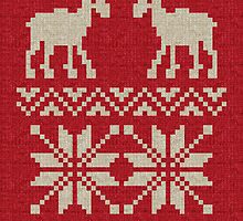 Moose Pattern Christmas Sweater Knit by tinybiscuits