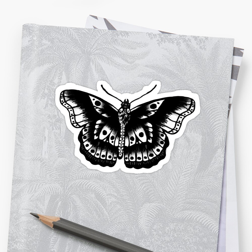 Harry Styles Butterfly Tattoo Sticker By 1dxloverr Redbubble