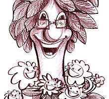 Tree with friend flower by Luca Mesini