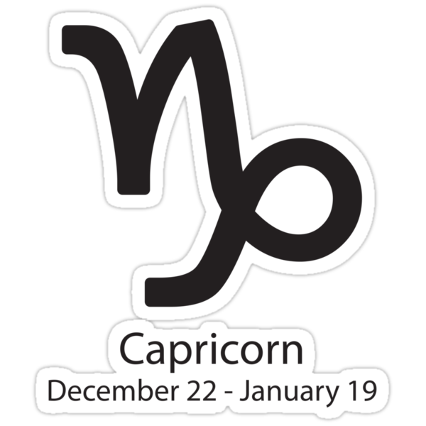 quot zodiac sign capricorn december 22 january 19 quot stickers quot zodiac sign capricorn december 22 january 19 quot stickers