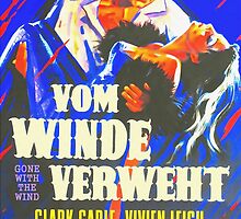German poster of Gone with the Wind by Art Cinema Gallery