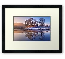 Clearing mist and reflections - River Brathay Framed Print