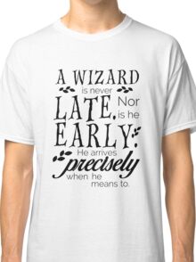 a wizard is never late t shirt