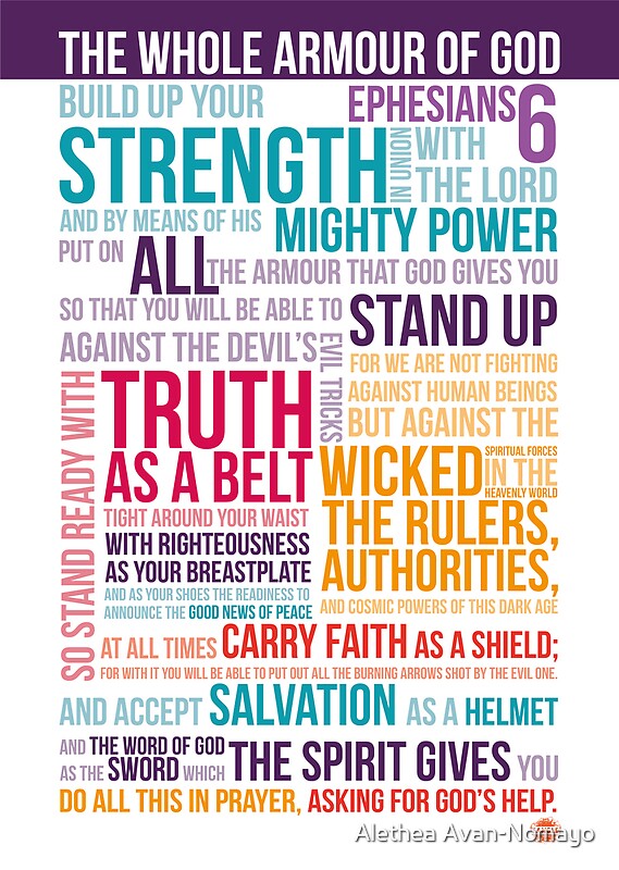 "The Whole Armour of God" Posters by Tangldltd Redbubble