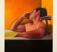Male Unwinding In The Bath by Al Bourassa
