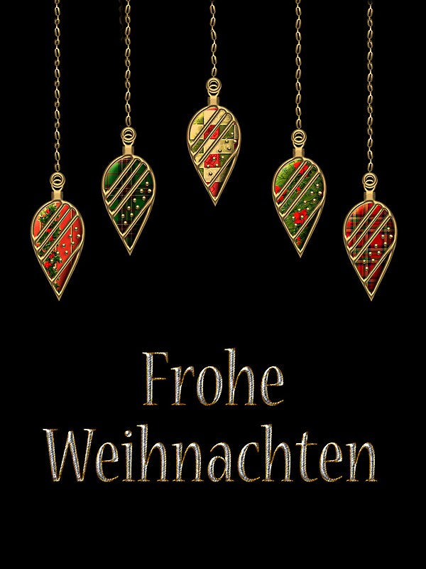 &quot;Merry Christmas in German Frohe Weihnachten&quot; by David Dehner | Redbubble