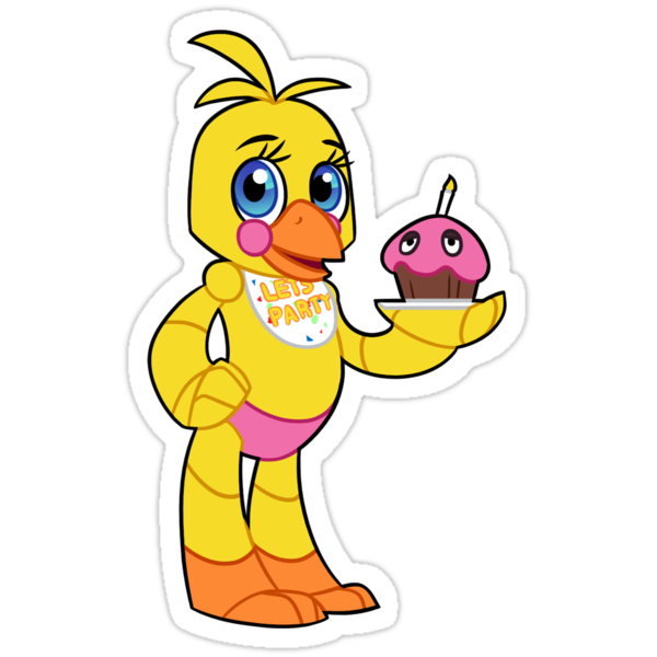 Chica The Chicken Fnaf Stickers By Saucycustoms Redbubble