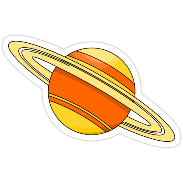 "Cartoon Saturn Planet" Stickers by Kruzzell | Redbubble
