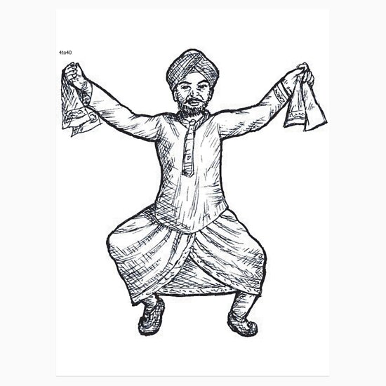 Punjabi Drawing: Stickers | Redbubble