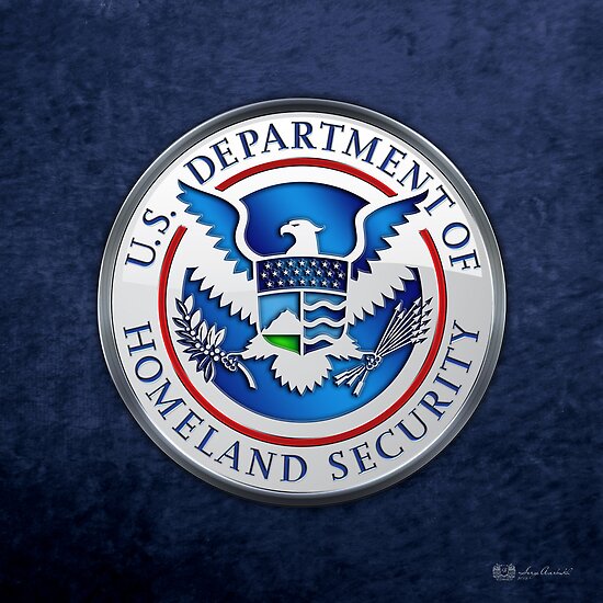 "Department Of Homeland Security - DHS Emblem 3D On Blue Velvet" By ...