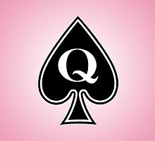 Smartphone Case - Queen of Spades - Pink by Mark Podger