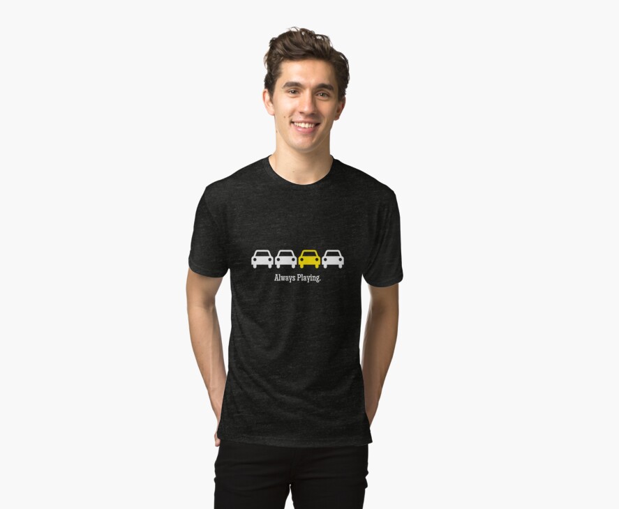 Cabin Pressure Always Playing Yellow Car Tri Blend T Shirts By