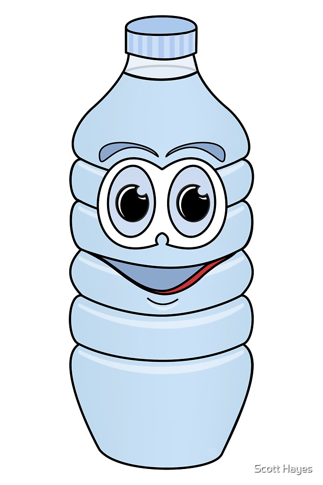 "Water Bottle Cartoon" by Graphxpro Redbubble