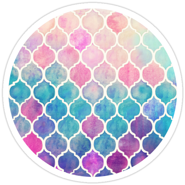 Moroccan Pattern Png | quot rainbow pastel watercolor moroccan pattern quot stickers by Moroccan Pattern Png | quot rainbow pastel watercolor moroccan pattern quot stickers by