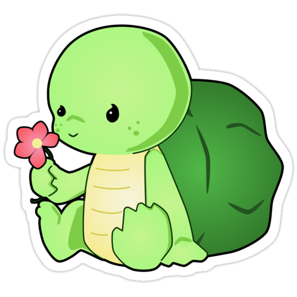 "Cute Baby Turtle Vector Drawing" Stickers by LyddieDoodles Redbubble