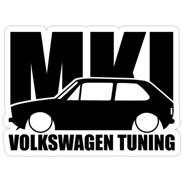 Vw Tuning Golf Mk1 Stickers By Vwtuning Redbubble