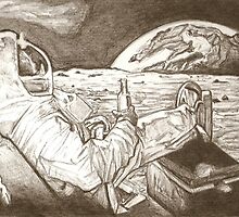 Astronaut drawing by RobCrandall