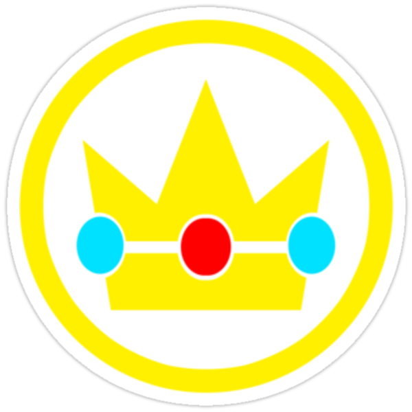 "Princess Peach Crown" Stickers by SirRockalot Redbubble
