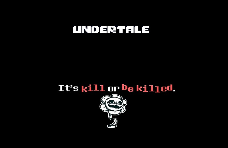 "Undertale Flowey "It's kill or be killed"" Studio Pouches by