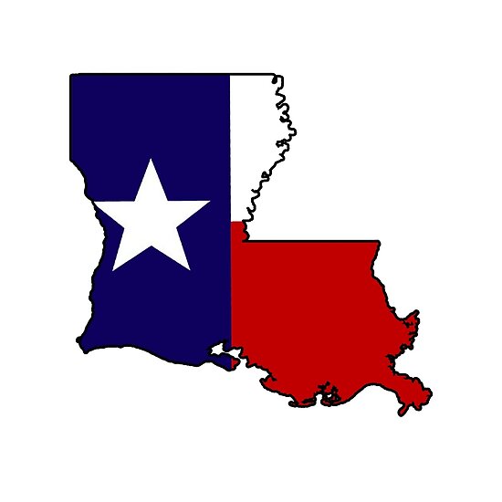 "Texas flag Louisiana outline" Posters by artisticattitud  Redbubble