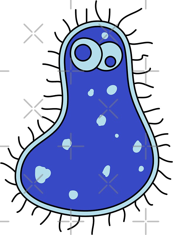 "Blue cartoon germ character" Stickers by UDDesign Redbubble