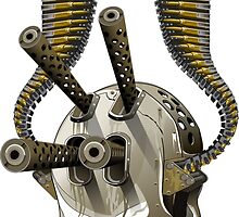 machine gun skull by Byron363