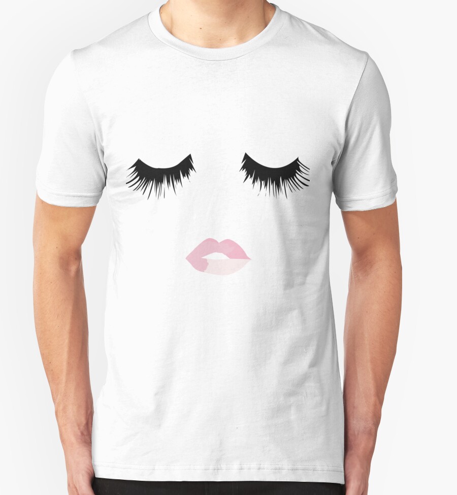 Eyelash Lip Print T Shirts And Hoodies By Sargraphics Redbubble