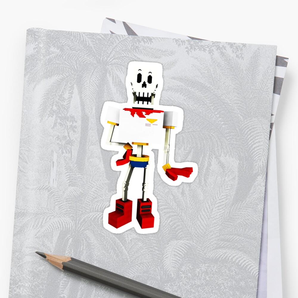 Papyrus Undertale Minecraft Sticker By Kijkopdeklok Redbubble