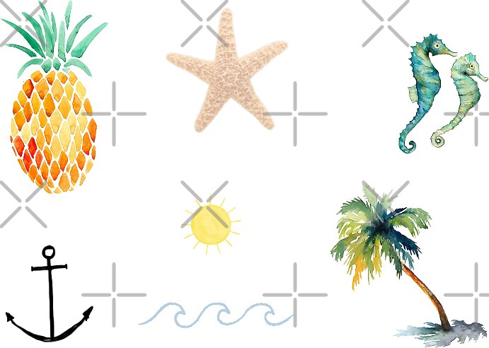 “Beachy Tumblr Stickers” Stickers by amandabrynn | Redbubble