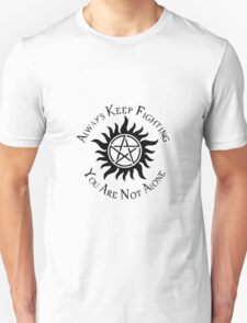 supernatural you are not alone t shirt