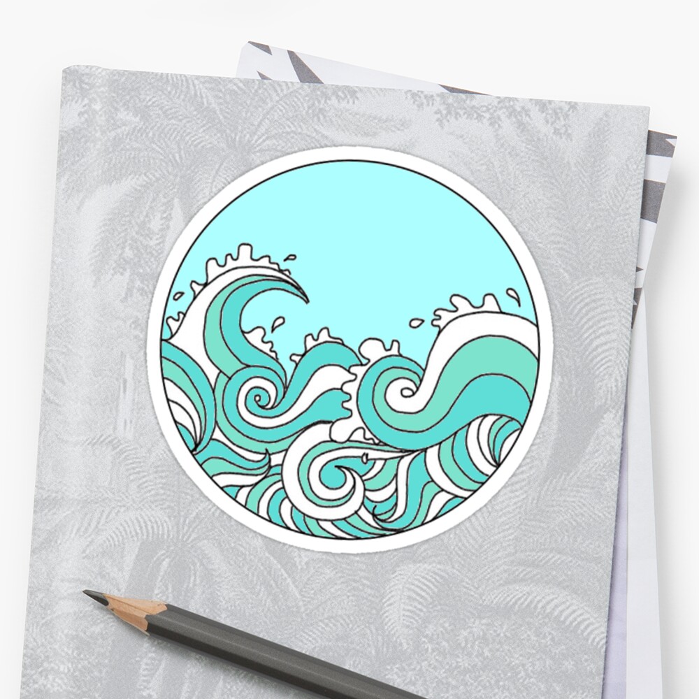 Waves Stickers By P H Redbubble