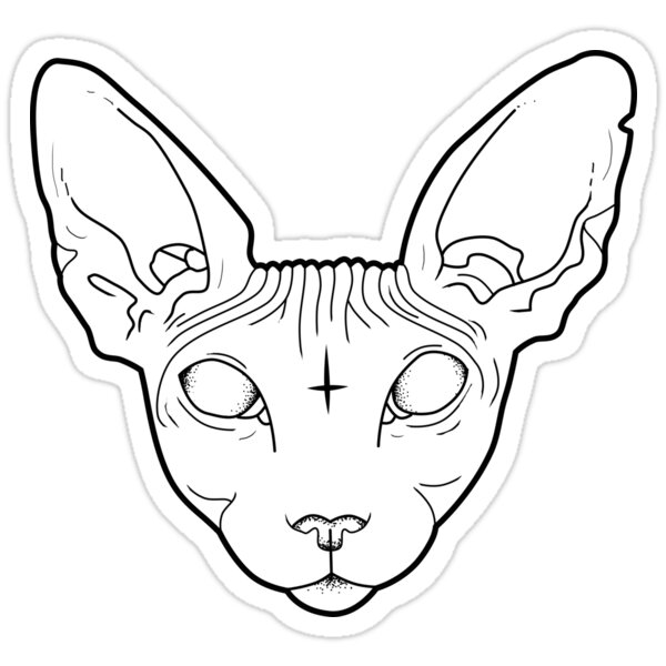 Sphynx Cat Stickers By Natasha Sines Redbubble