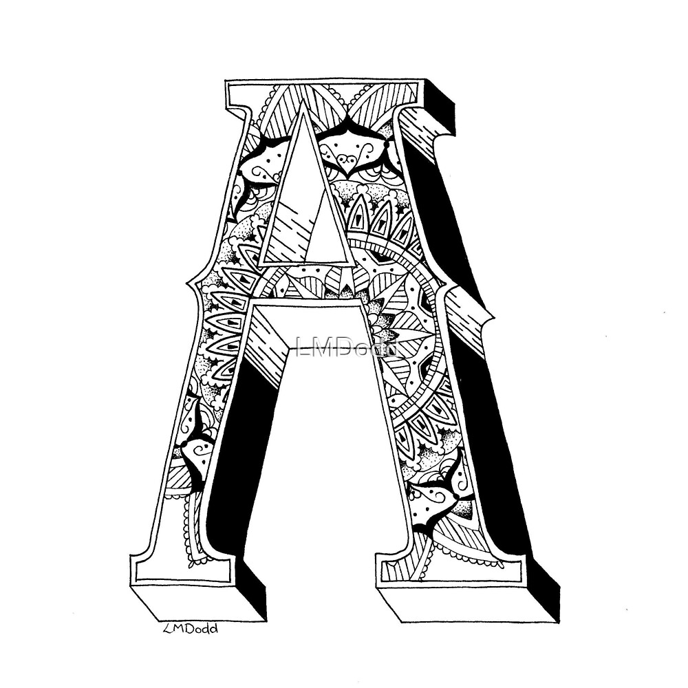 "A - Mandala N°1 inside Alphabet N°1" by LMDodd | Redbubble "A - Mandala N°1 inside Alphabet N°1" by LMDodd | Redbubble